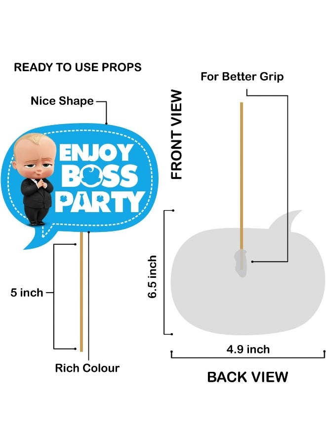 Zyozique 18 Pieces Boss Baby Props for Birthday/Boss Baby Props/Boss Baby Birthday Photo Booth Props 18 Pieces with Wooden Sticks for Boss Baby Birthday Party Decorations, Baby Boss Party Supplies - Image 5