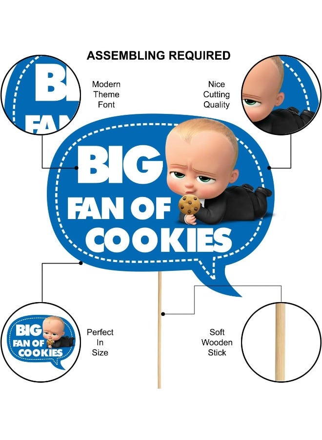 Zyozique 18 Pieces Boss Baby Props for Birthday/Boss Baby Props/Boss Baby Birthday Photo Booth Props 18 Pieces with Wooden Sticks for Boss Baby Birthday Party Decorations, Baby Boss Party Supplies - Image 3