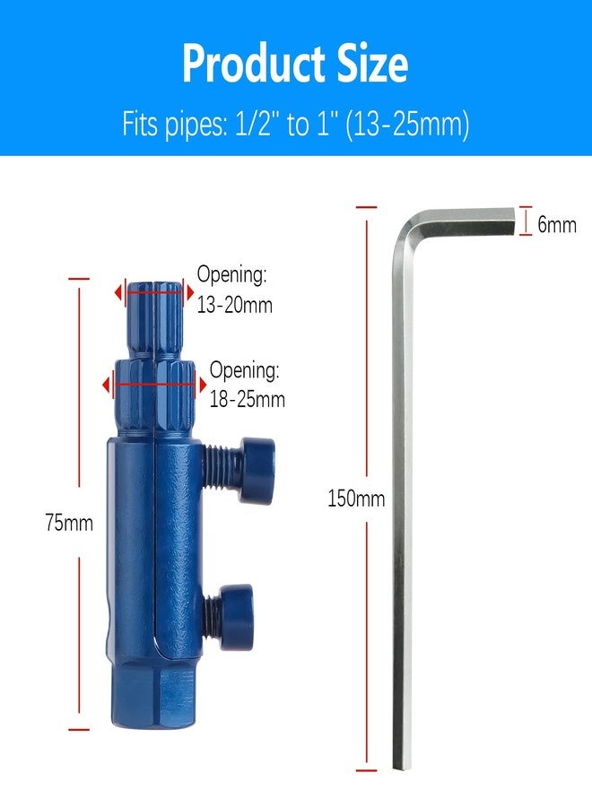 UwinVwin Broken Pipe Thread Extractor Tool & Broken Valve Thread Extractor - Heavy-Duty Faucet Removal Kit for 1/2”, 3/4”, 1” Pipes, Stripped Screws, and Damaged Bolts(Blue) - Image 2
