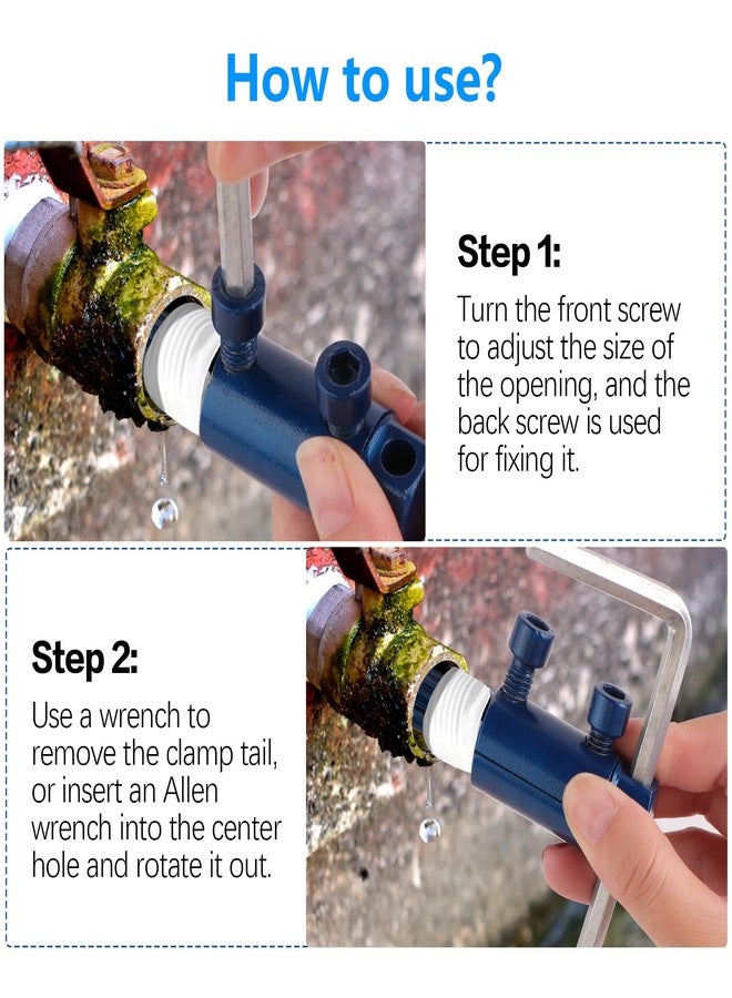 UwinVwin Broken Pipe Thread Extractor Tool & Broken Valve Thread Extractor - Heavy-Duty Faucet Removal Kit for 1/2”, 3/4”, 1” Pipes, Stripped Screws, and Damaged Bolts(Blue) - Image 3