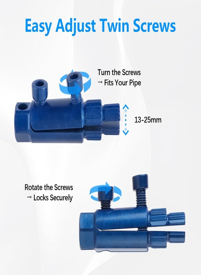 UwinVwin Broken Pipe Thread Extractor Tool & Broken Valve Thread Extractor - Heavy-Duty Faucet Removal Kit for 1/2”, 3/4”, 1” Pipes, Stripped Screws, and Damaged Bolts(Blue) - Image 4