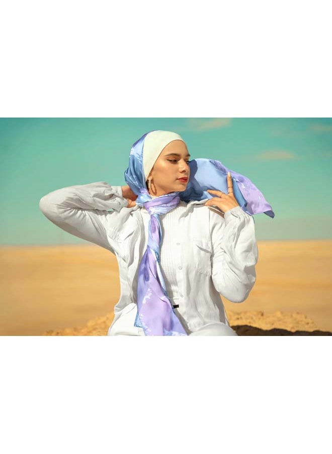 NAS Trends - purple-atoms-180-70cm-scarf-women - Image 1
