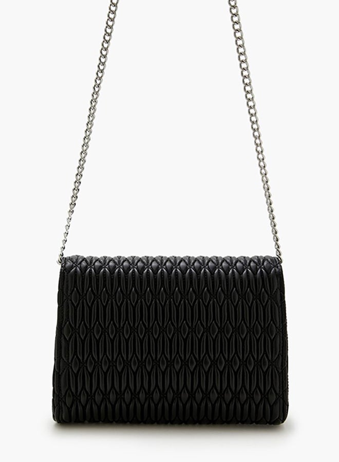 FOREVER 21 Quilted Flap Top Crossbody Bag - Image 4