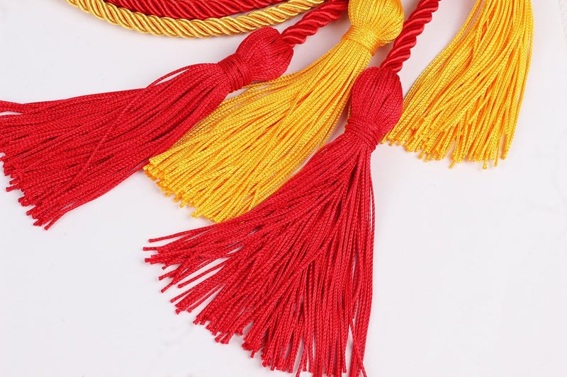 UIALECG Double Graduation Honor Cords - Red and Gold,68" Long - Image 2