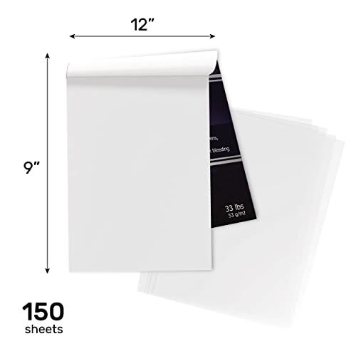MyArtscape Tracing Paper Pad - 33lb - 9" x 12" - 150 Transparent Sheets - Artist Quality - High Transparency - Professional Art Supplies - Image 2