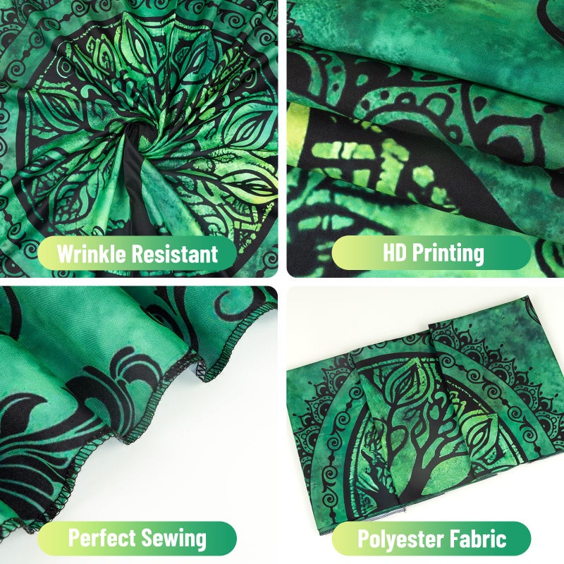 Apdidl Green Nature Tapestry for Bedroom Aesthetic, Hippie Ceiling Tree of Life Decor Tapestries Wall Hanging, Boho Bohemian Mandala y2k Art Backdrop for Dorm Living Room (51"X60") - Image 5