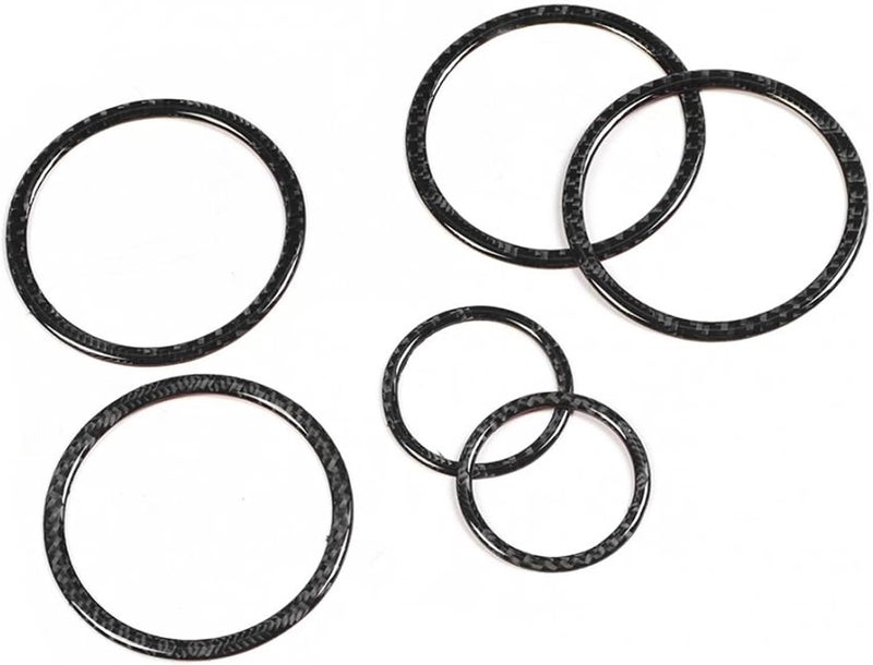 Yurefax 6Pcs Carbon Fiber Speaker Ring Covers for BMW - Image 4