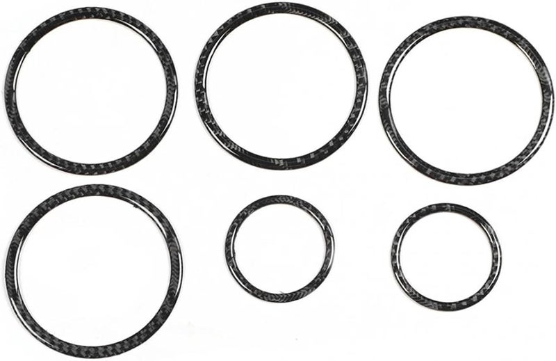 Yurefax 6Pcs Carbon Fiber Speaker Ring Covers for BMW - Image 2