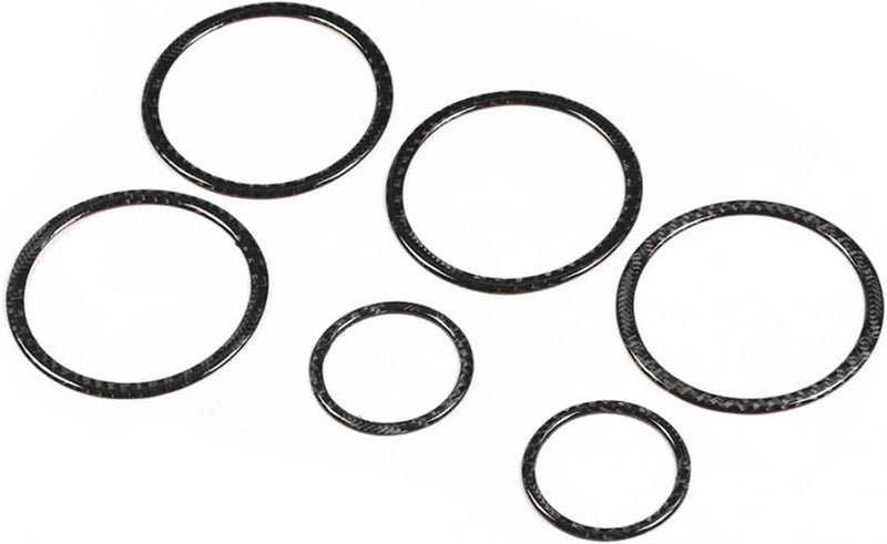 Yurefax 6Pcs Carbon Fiber Speaker Ring Covers for BMW - Image 1