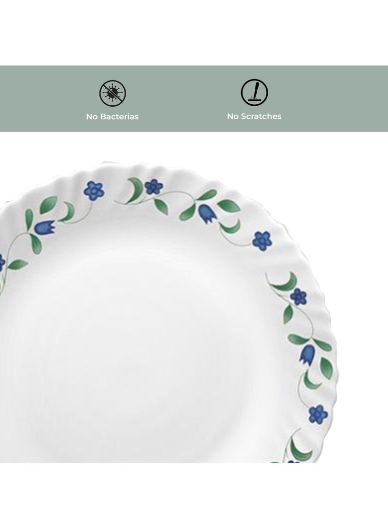 لاوبالا طقم عشاء لا أوبالا كلاسيك 44 قطعة أوبال وير لون أزرق جونيبر آمن للميكروويف وغسالة الصحون - Image 5