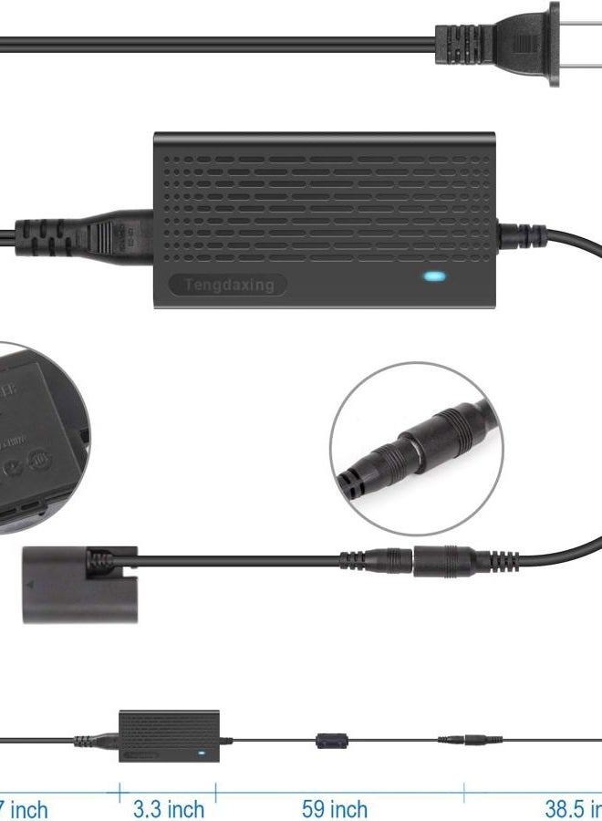 Tengdaxing ACK-E6 Continuous Power Adapter LP-E6/E6N Dummy Battery for Canon EOS 5Ds, 5Ds R, 5D II III IV, 6D, 6D Mark II,7D, 7D Mark II, 60D, 60Da, 70D, 80D, 90D, R, R5, R6, R6 Mark II, R7 Cameras - Image 2