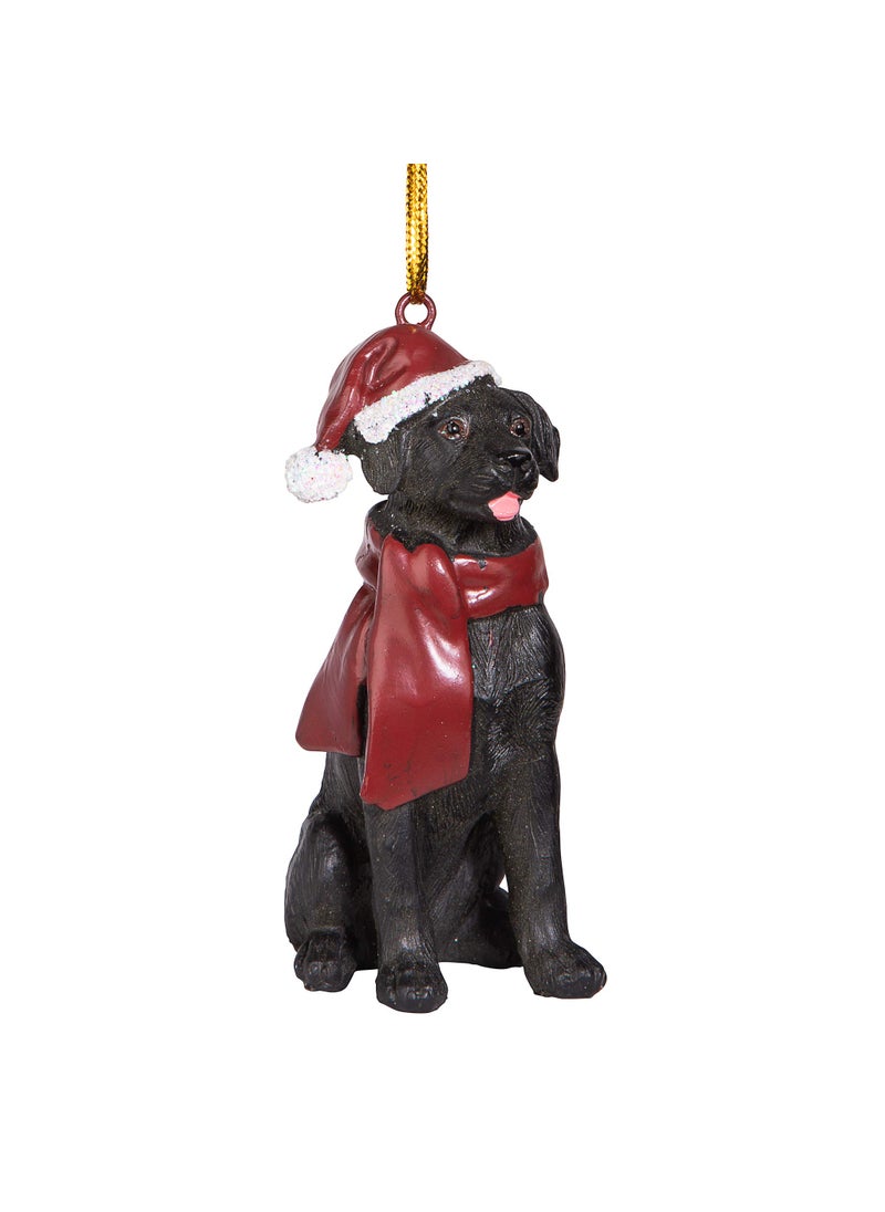 Design Toscano Design Toscano Labrador Retriever Holiday Dog Christmas Tree Ornament Xmas Decorations  3 Inch  Black LAB  - Image 1