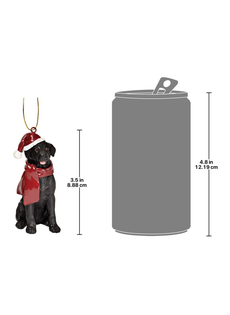 Design Toscano Design Toscano Labrador Retriever Holiday Dog Christmas Tree Ornament Xmas Decorations  3 Inch  Black LAB  - Image 4
