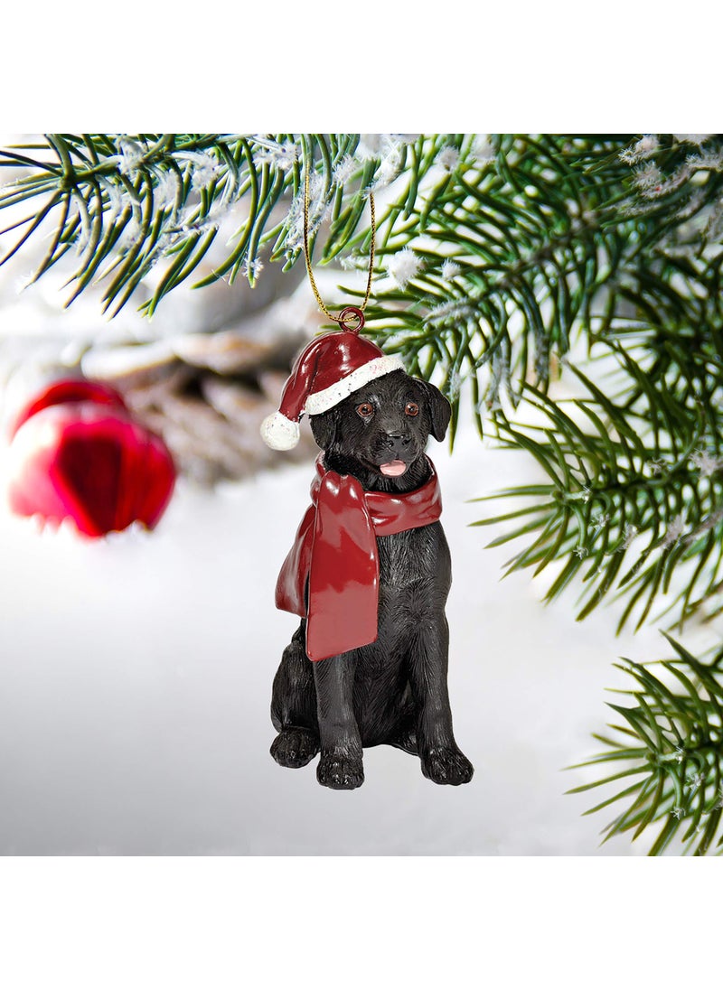 Design Toscano Design Toscano Labrador Retriever Holiday Dog Christmas Tree Ornament Xmas Decorations  3 Inch  Black LAB  - Image 3