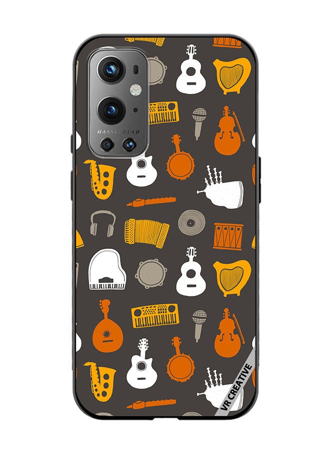 Protective Case Cover For OnePlus 9 Pro Musical Instruments Flat Design Multicolour