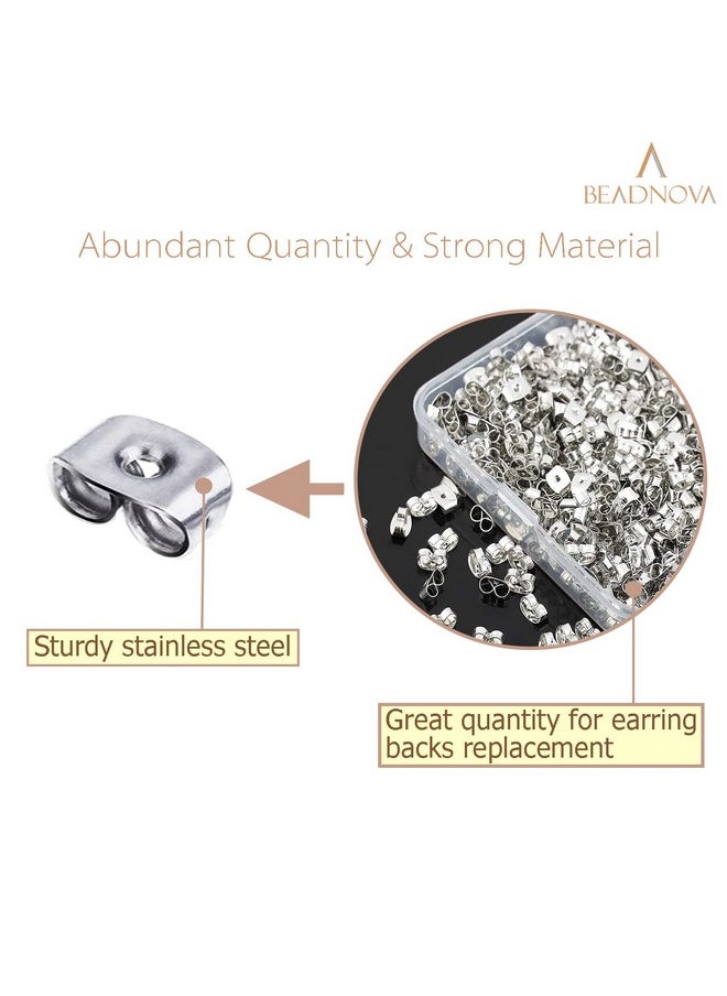 Earring Backs 400Pcs Stainless Steel Earring Backings For Studs Hypoallergenic Surgical Locking Earring Backs For Posts - pzsku/ZC6E6565CFA36324F057CZ/45/_/1724480098/2f940c13-babc-4ed0-81e1-dc85253922df