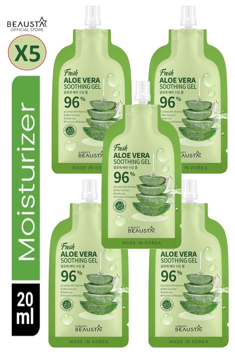 بيوستا جل بيوستا الأصلي المرطب والمهدئ بخلاصة الصبار الطبيعي ( 5 عبوات ) 20 مل - Image 1