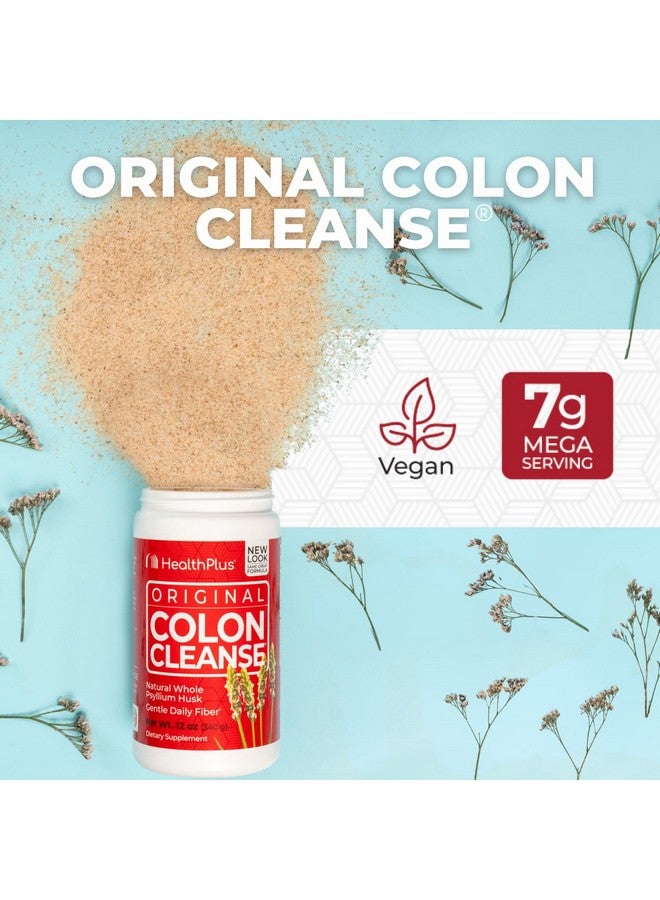 Health Plus Colon Cleanse - Natural Daily Fiber Powder- Gluten Free, Detox, Heart Healthy (12 Ounces, 48 Servings) - Image 2