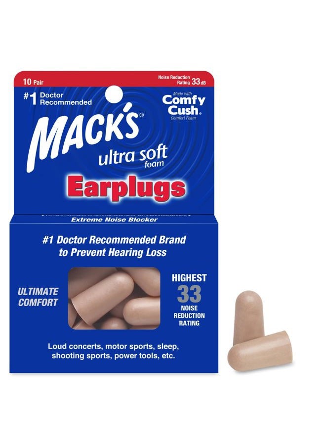 Mack's سدادات أذن صوتية فائقة الأمان (10 زوج) - Image 1
