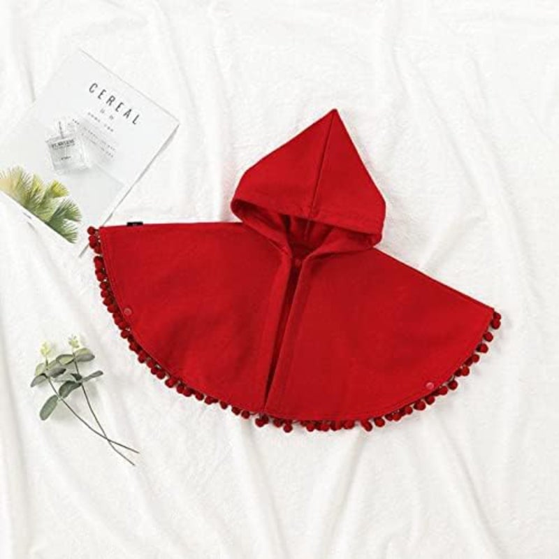 Children's Halloween Christmas hooded cloak jacket  red - Image 3