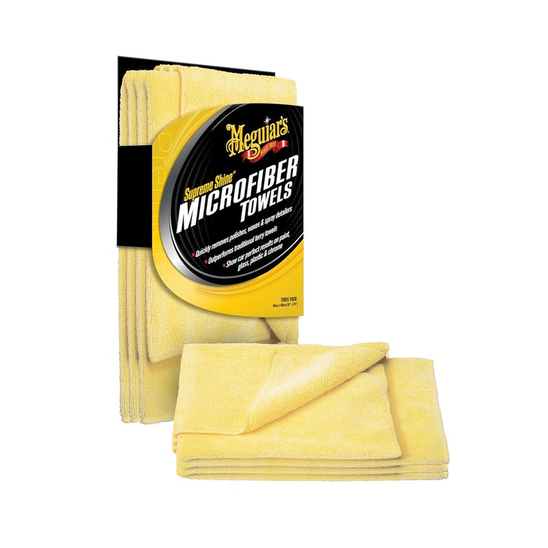 Meguiars X2020 Supreme Shine Microfiber Cloths Pack of 3 - Image 1