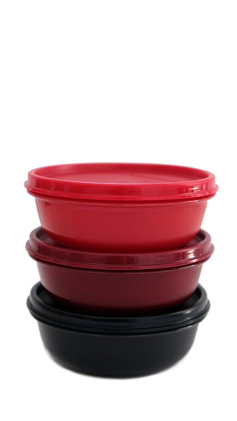 Tupperware Airtight Leakproof Storage Container (Set of 3  300 ml) Cherry  Ruby  Black  11155467 - Image 1