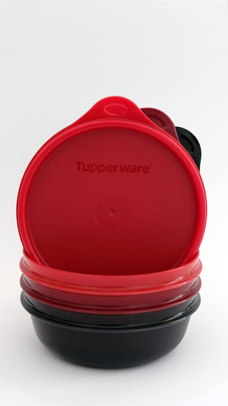Tupperware Airtight Leakproof Storage Container (Set of 3  300 ml) Cherry  Ruby  Black  11155467 - Image 4