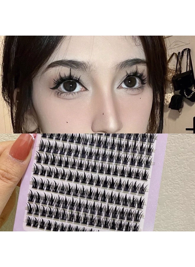 رموش عنقودية "الأنمي" الطبيعية | مظهر سبايكي خفيف وكثيف لعيون ساحرة (DIY Eyelashes) - Image 1