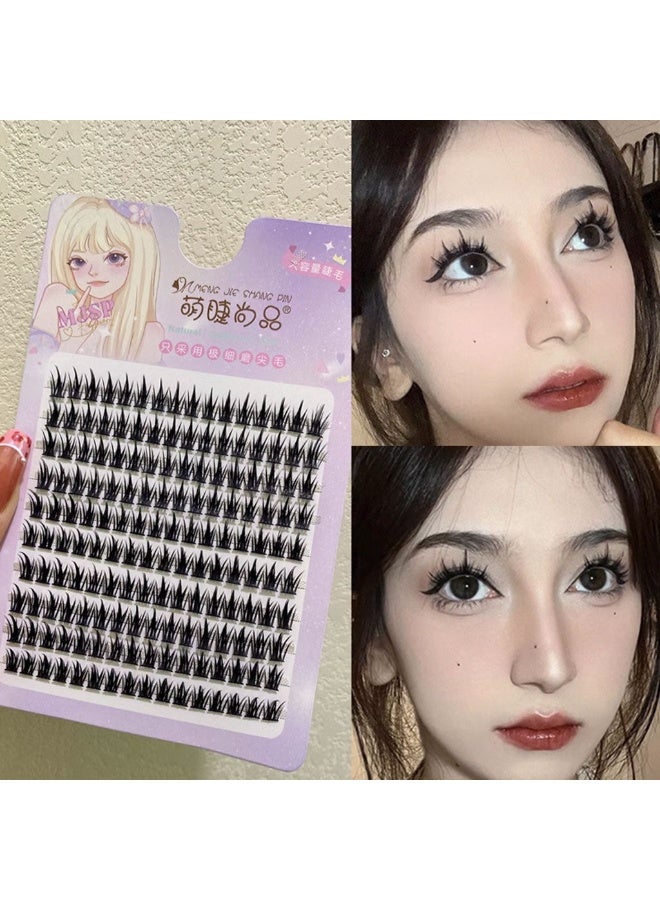 رموش عنقودية "الأنمي" الطبيعية | مظهر سبايكي خفيف وكثيف لعيون ساحرة (DIY Eyelashes) - Image 2