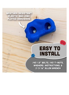 KASTWAVE 20 Pack Kids Rock Climbing Holds, Includes Mounting Hardware for 1" Installation, Holds Climbing Rocks for Outdoor Indoor Home Playground  - Image 3
