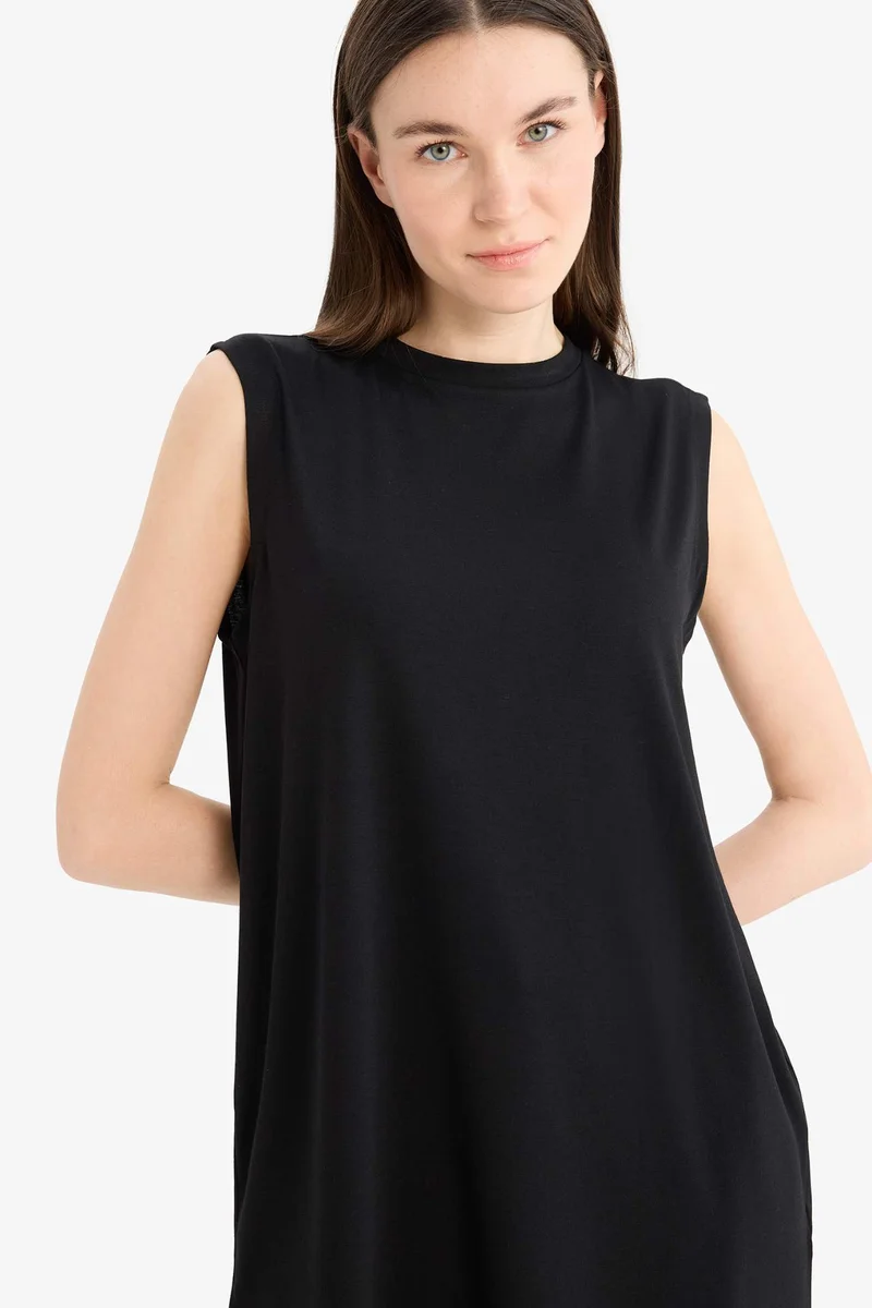 DeFacto Regular Fit Crew Neck Short Sleeve Tunic