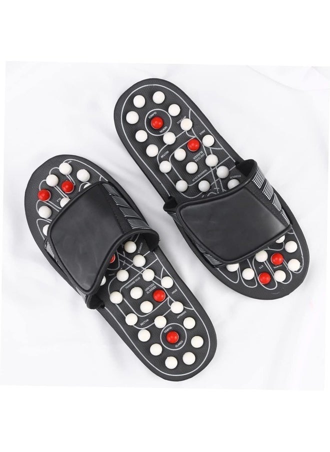 Generic 1 Pair Rotating Reflex Massage Slippers - Arch Pain Relief Foot Massager Shoes with Magnetic Therapy (Size 44-45)  - Image 2