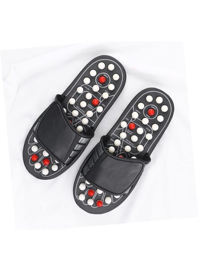 Generic 1 Pair Rotating Reflex Massage Slippers - Arch Pain Relief Foot Massager Shoes with Magnetic Therapy (Size 44-45)  - Image 4