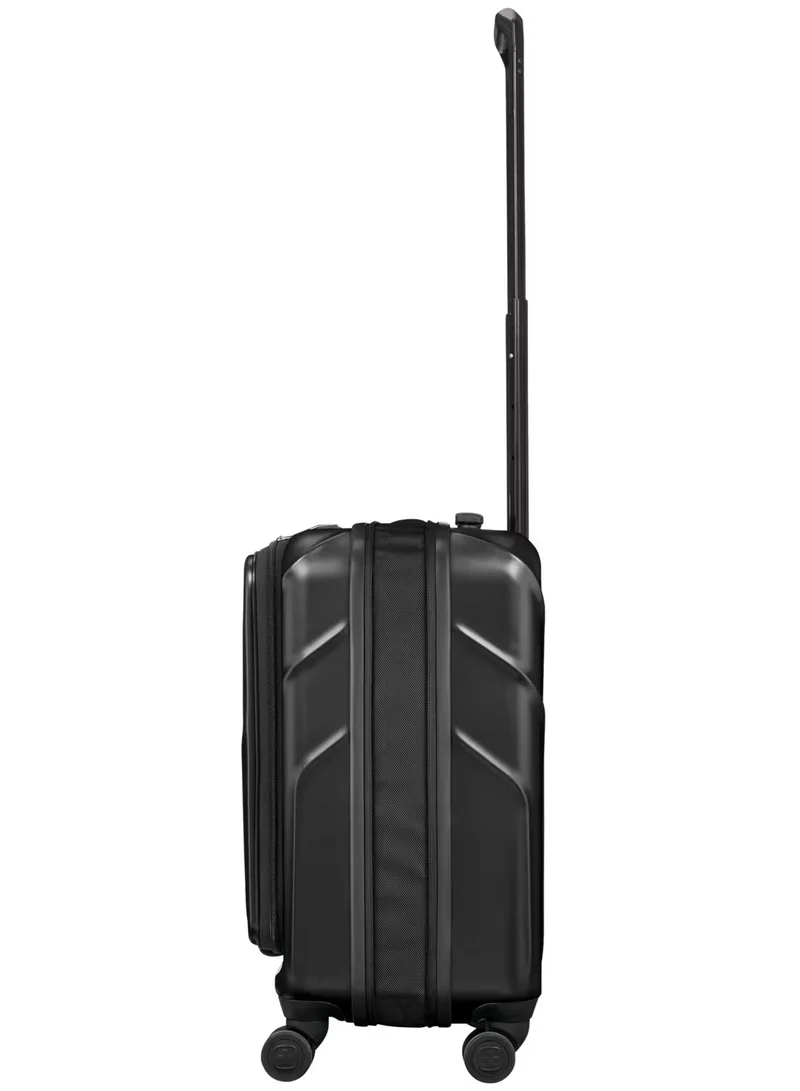 Wenger Amplix 55 Cm Hardside 4 Double Wheeled Expandable Cabin Luggage Trolley - Black