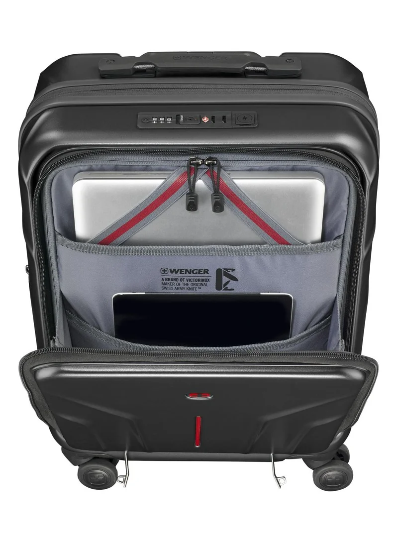 Wenger Amplix Hardside Expandable 55cm Cabin Luggage Trolley Black