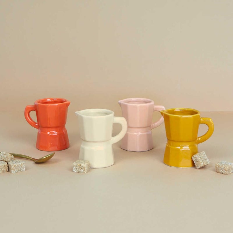 Balvi Set Espresso Moka Mugs Set with Coffee Maker Design Traditional Italian Ceramic - Image 3
