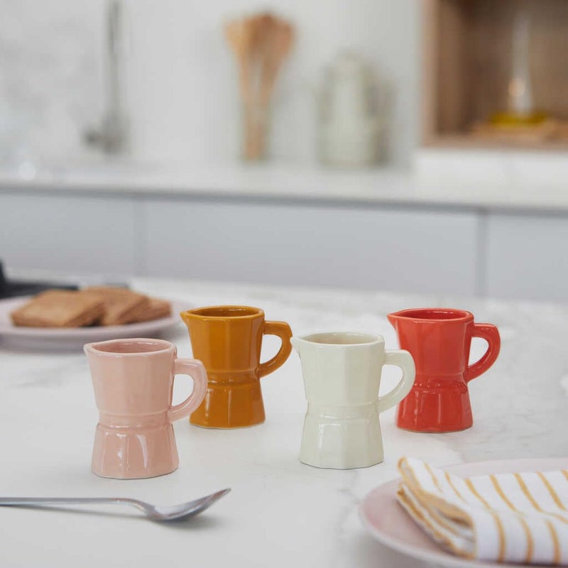 Balvi Set Espresso Moka Mugs Set with Coffee Maker Design Traditional Italian Ceramic - Image 4