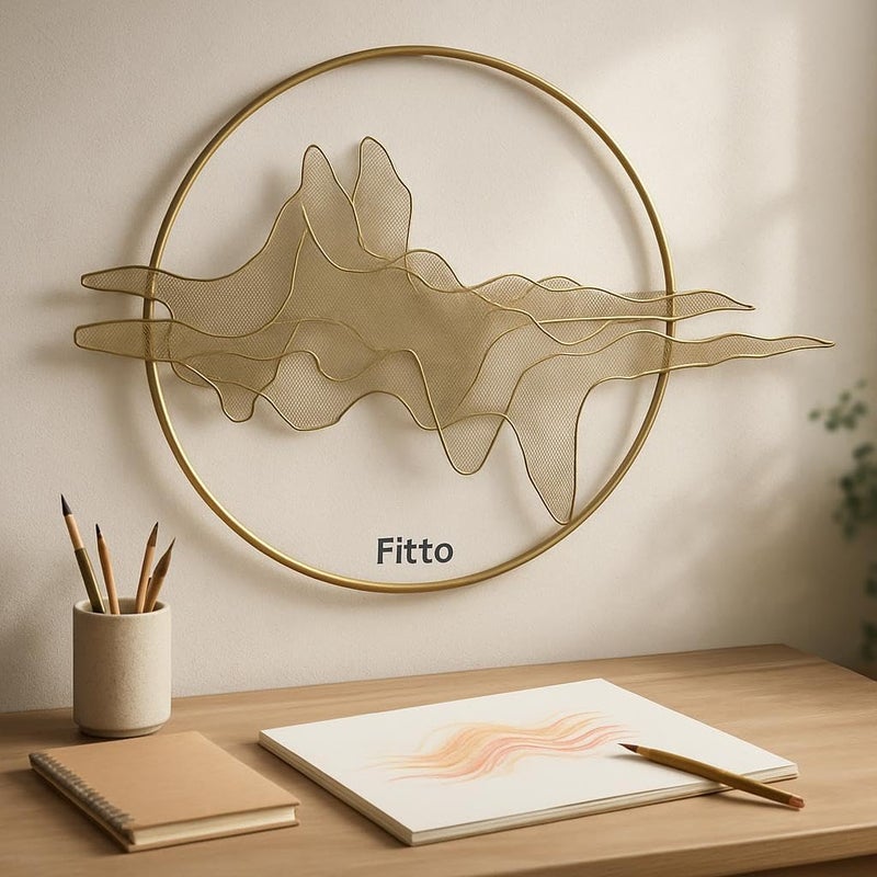 Fitto Metal Wall Art Décor 84x61cm Contemporary Decorative Metal Panel - Image 2