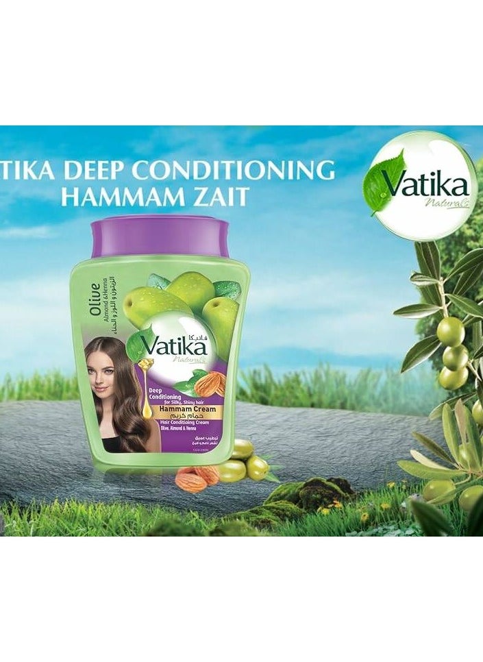 VATIKA - Vatika Hammam Cream Olive & Almond & Henna 900 GM - Image 1