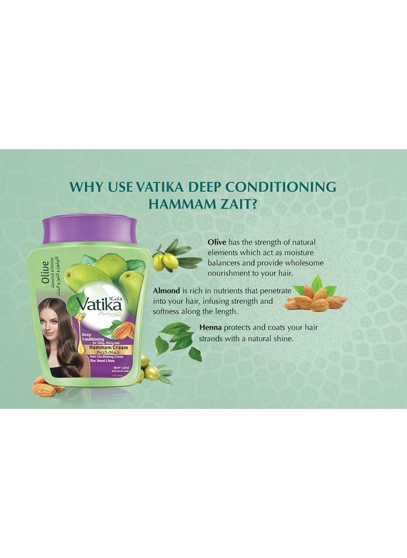 VATIKA - Vatika Hammam Cream Olive & Almond & Henna 900 GM - Image 1