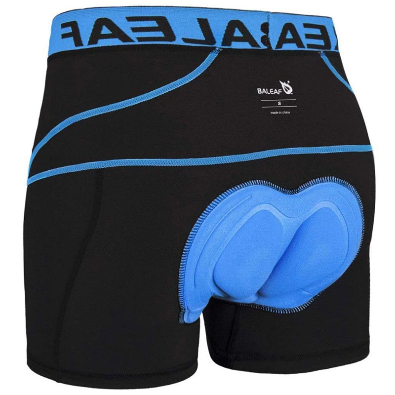 baleaf Men's 3D Padded Bike Shorts Cycling Underwear MTB Liner Road Biking Bicycle Clothes Blue XL - Image 1