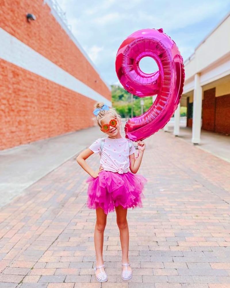 Mluchee 40 Inch Hot Pink Numbers 9 Balloon, Balloons Decorations for 9 19 90 Birthday Party, Engagement, Wedding, Graduations, Photo Shoot Supplies - Image 2