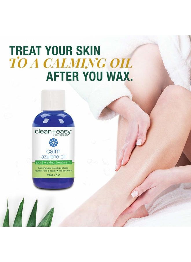Clean + Easy Azulene Oil – Post Waxing Treatment for Sensitive Skin, Soothes Irritation & Removes Wax Residue After Hair Removal, After Wax Care, 2 oz  - Image 2