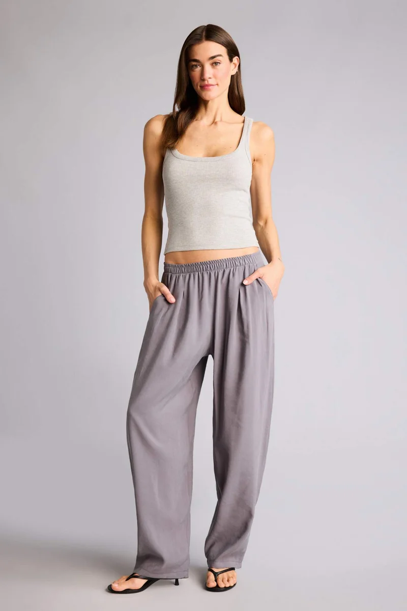 ديفاكتو Regular Fit Regular Hem Linen Look Trousers
