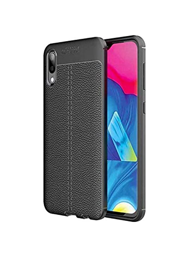 vesus غطاء هاتف سامسونج جالاكسي A02 من السيليكون بملمس جلد armor بامبر غطاء ناعم لهاتف سامسونج جالاكسي A02 أسود