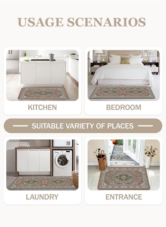 Generic 2 PCS Kitchen Floor Mats Rugs Set, Cushion Floor Carpet, Waterproof, Oil Resistant and Anti-Fatigue PU Standing Mat for Kitchen, Floor, Office, Sink, Laundry 45*75CM+45*120CM  - Image 3