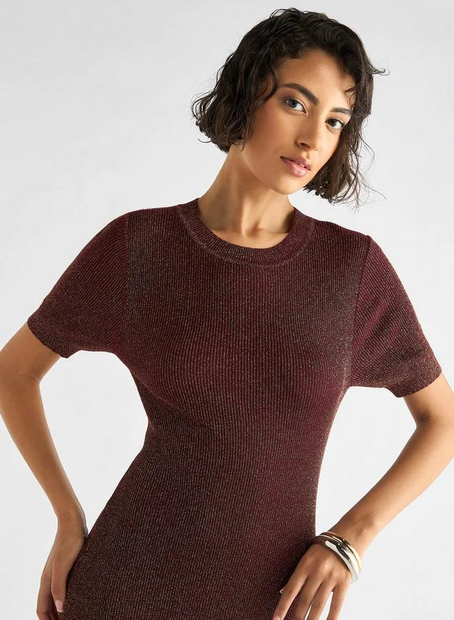 Splash FAV Glitter Knit Midi Dress