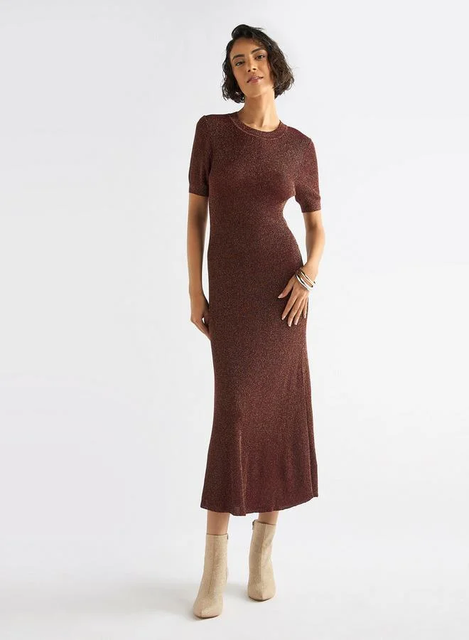 Splash FAV Glitter Knit Midi Dress