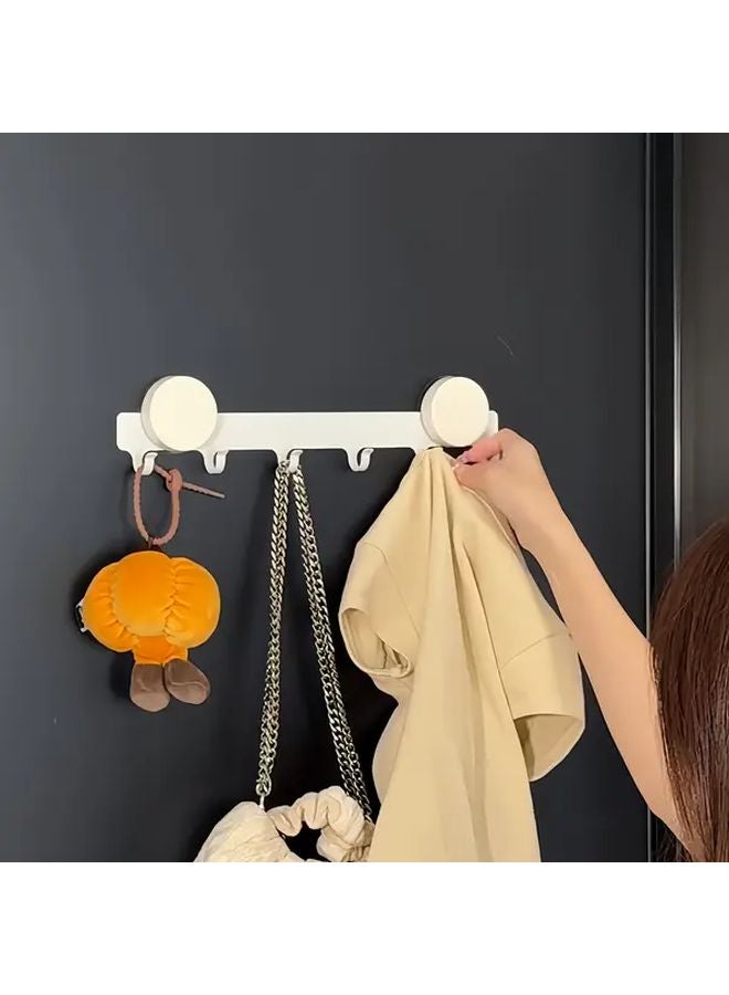 6 قطع خطافات بيضاء ثقيلة مثبتة على الحائط بممصات دون حاجة إلى الحفر لتوفير المساحة - Image 2