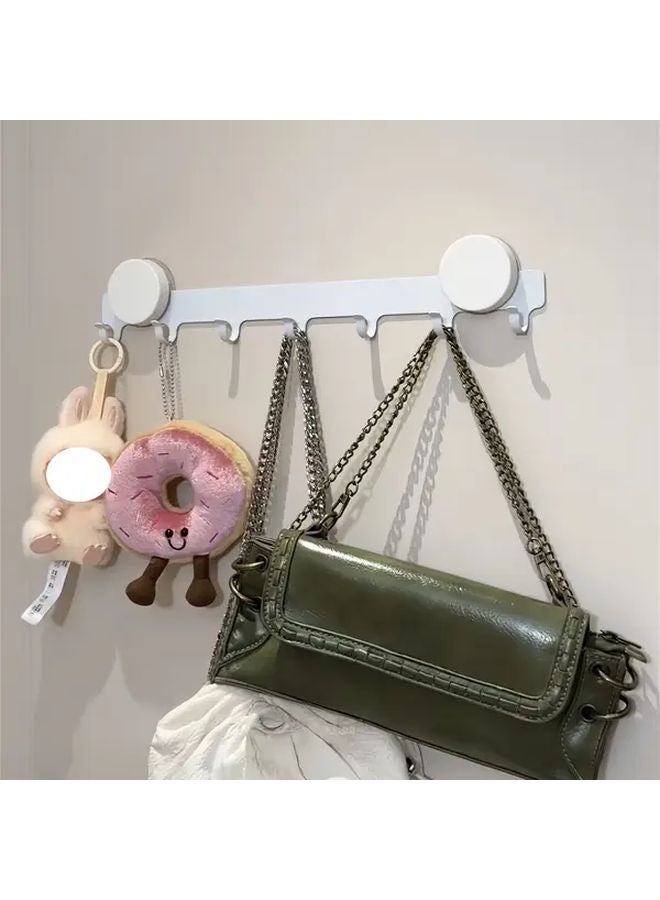 6 قطع خطافات بيضاء ثقيلة مثبتة على الحائط بممصات دون حاجة إلى الحفر لتوفير المساحة - Image 3